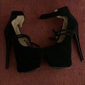 Black Suede high heels